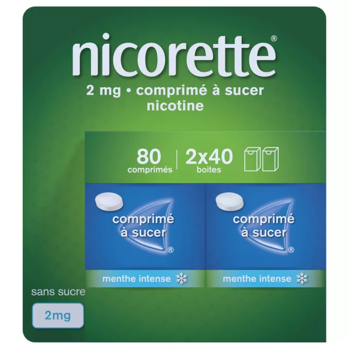 Nicorette Sucking Tablets 2 mg Intense Mint 