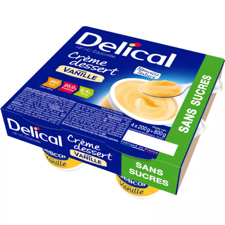 Delical Crema Dessert HP HC Senza Zucchero 4x200g