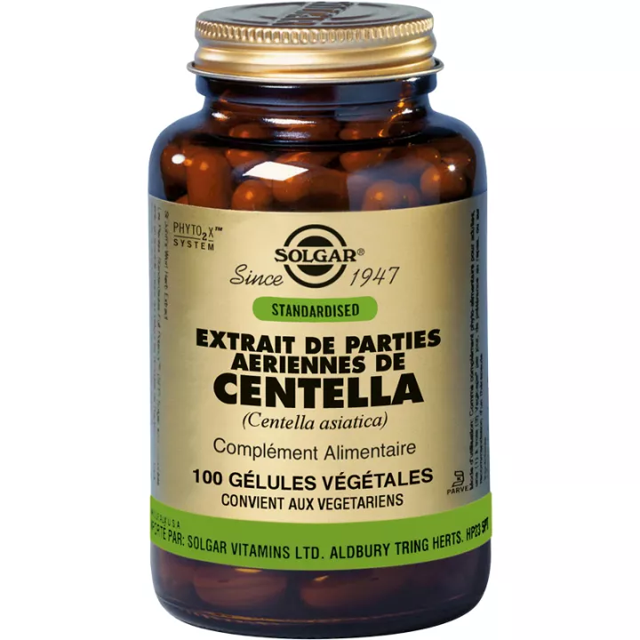 Solgar Extrait de Parties Aériennes de Centella 100 vegetarian capsules