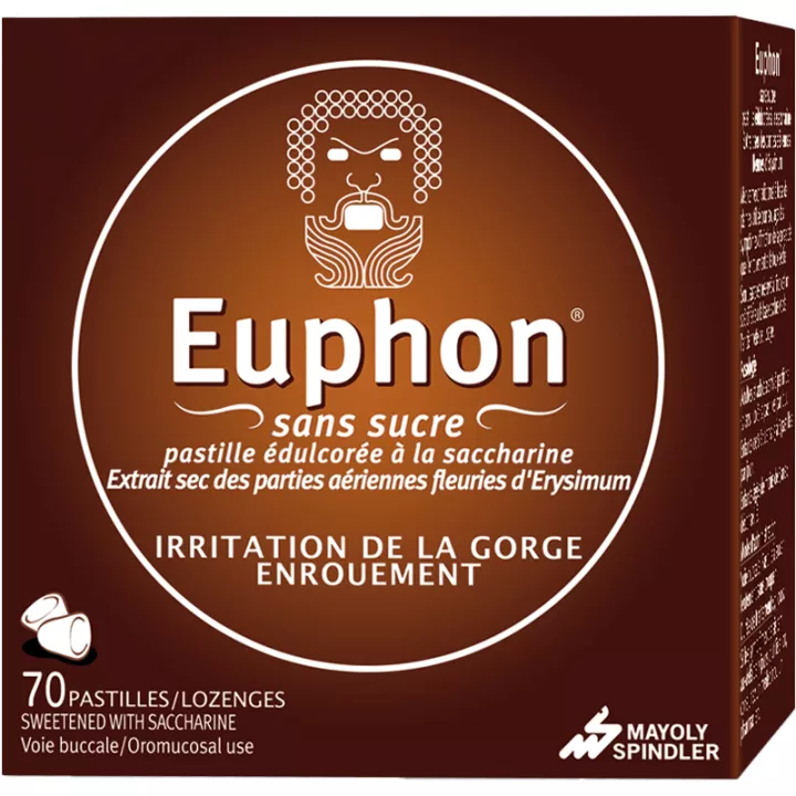 Пастилки без сахара Euphon 70 для временного устранения охриплости