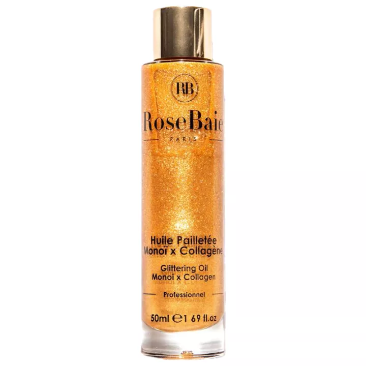 Rose-Baie Monoi Collagène Huile Cheveux et Corps 50 ml