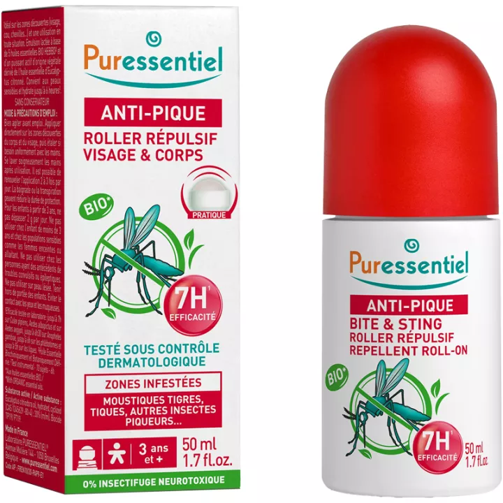 Puressentiel Anti-Bite Repellent Roller Face & Body 50 ml