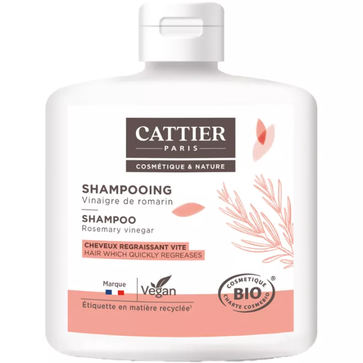 Cattier Rozemarijn Azijn Shampoo Voor Vet Haar 250 ml