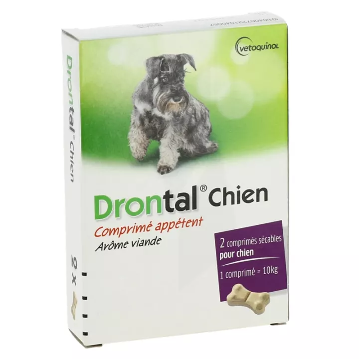 Drontal Dog Dewormer in smakelijke tabletten Vetoquinol