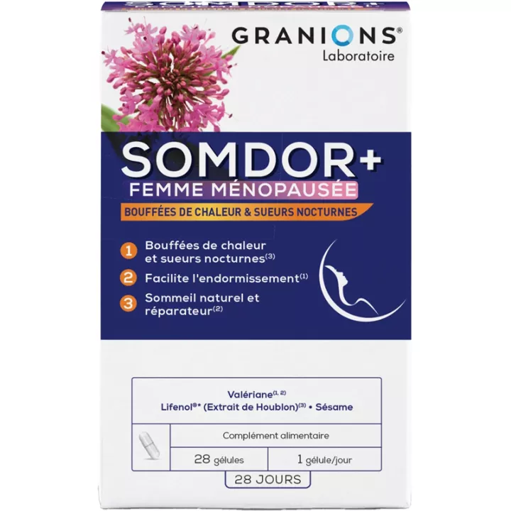 Granions Somdor+ Menopauze Opvliegers & Nachtelijk Zweten 28 capsules