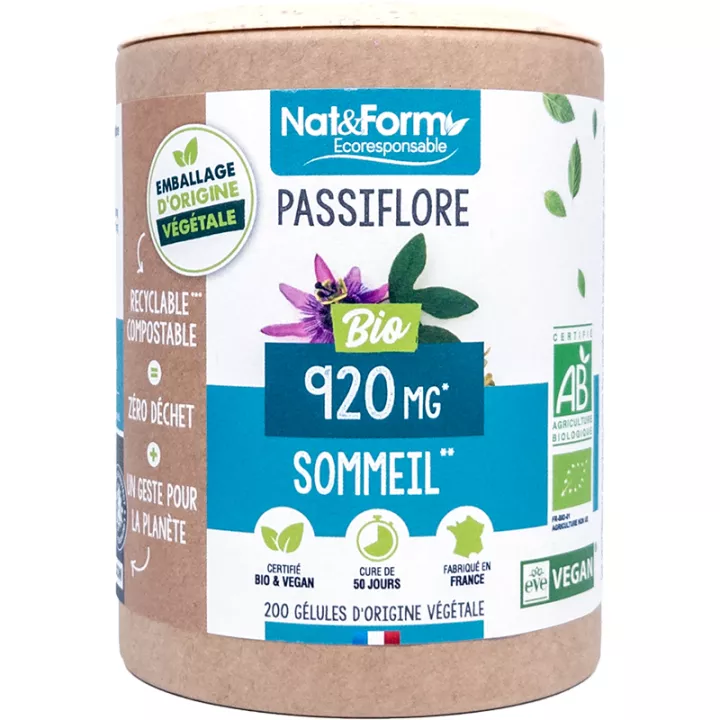 Nat & Form Passionsblume Bio 200 vegetarische Kapseln Eco 