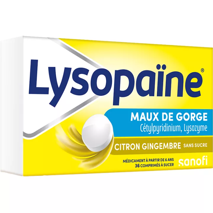 Lysopaine 36 sugar-free sucking tablets Sore throat Mouth ulcers