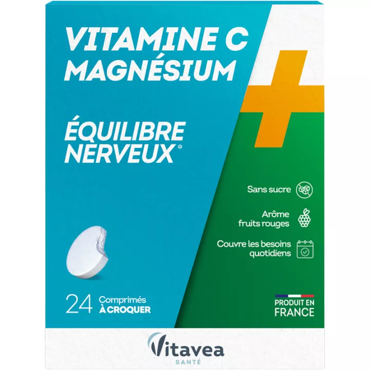 Vitavea Vitamine C Magnésium Équilibre Nerveux 24 comprimés