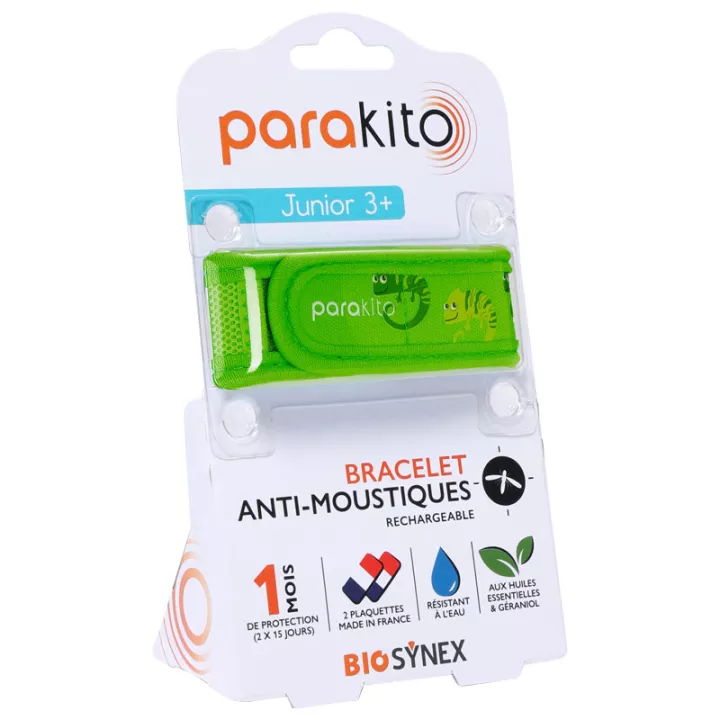 Pulseira para mosquitos recarregável Parakito Junior