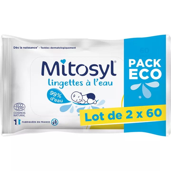 Mitosyl Lingettes à l'eau 60 lingettes