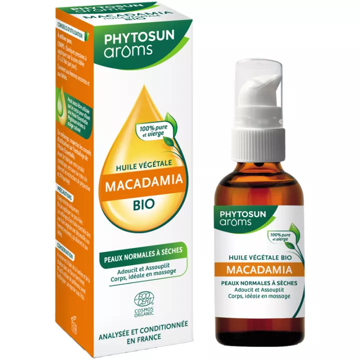 Phytosun Aroms Olio vegetale di Macadamia biologico