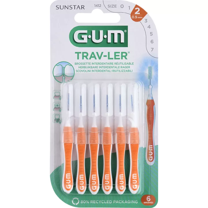 Cepillo interdental Sunstar Gum Trav-Ler 0,9 mm