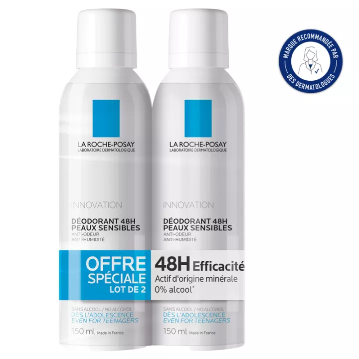 Déodorant Physiologique 24H La Roche-Posay 150 ml Lot de 2