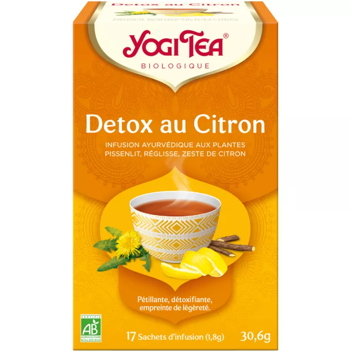 Infusión desintoxicante de limón Yogi Tea 17 bolsitas de té