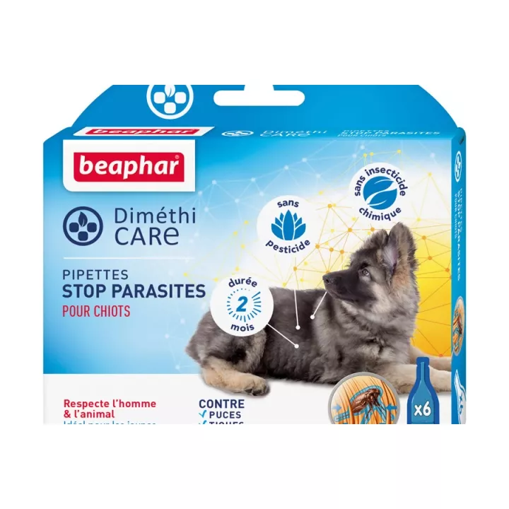 Beaphar Dimethicare 6 Pipettes Stop Parasites For Dogs