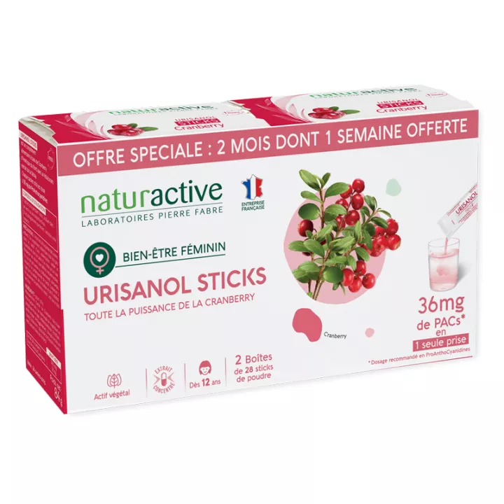 Urisanol Sticks Cranberry Stevia 28 varas