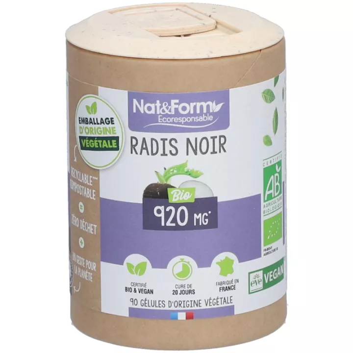 Nat & Form Rábano Negro Ecológico 200 Cápsulas Eco