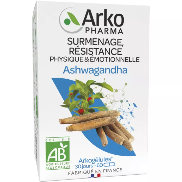 Arkogélules Ashwagandha Surmenage Resistance Physique & Emotionnelle 60 капсул