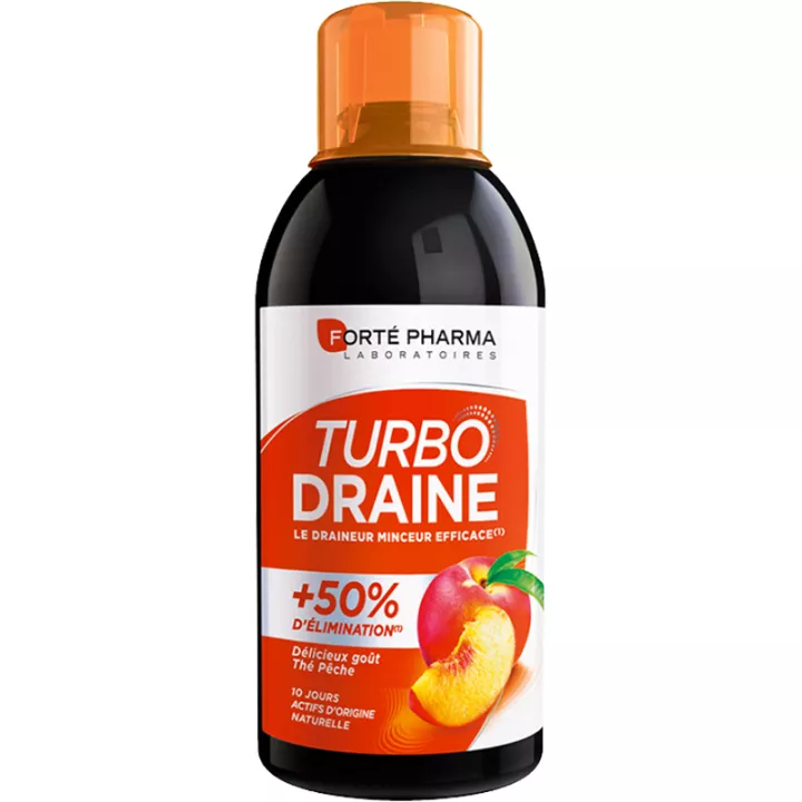 Forté Pharma Turbodraine Draineur Minceur Thé Vert Pêche 500 ml