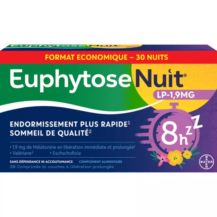 Euphytose Night LP 1,9 mg Melatonina 