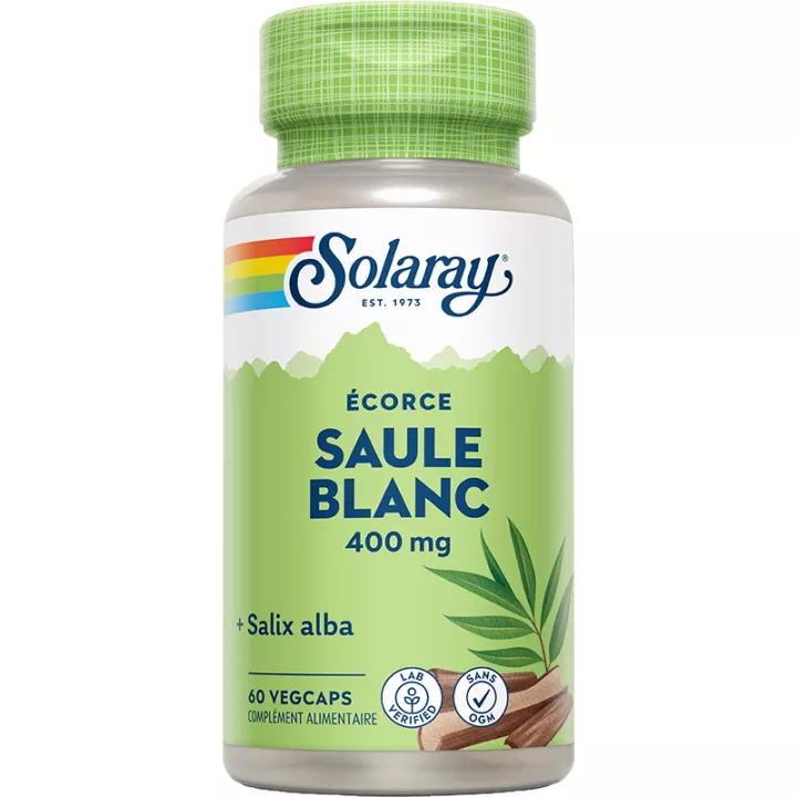 Solaray Saule Blanc Écorce 400 mg 60 gélules végétales