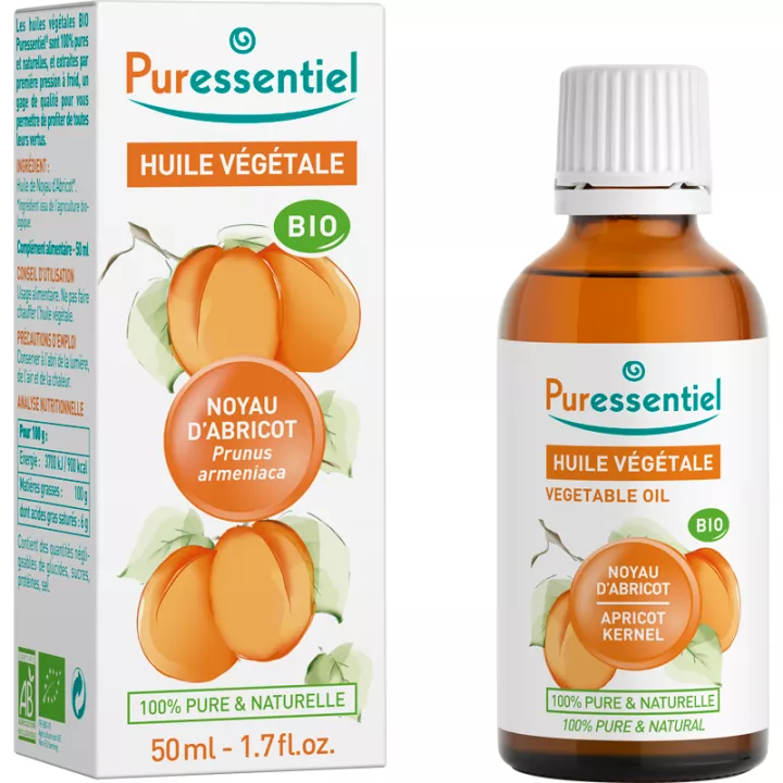 Puressentiel Olio vegetale di nocciolo di albicocca biologico 50 ml