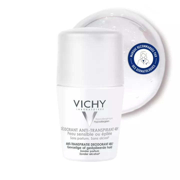 Vichy 48h Anti-transpirant Deodorant voor de Gevoelige Huid Roll-on 50 ml