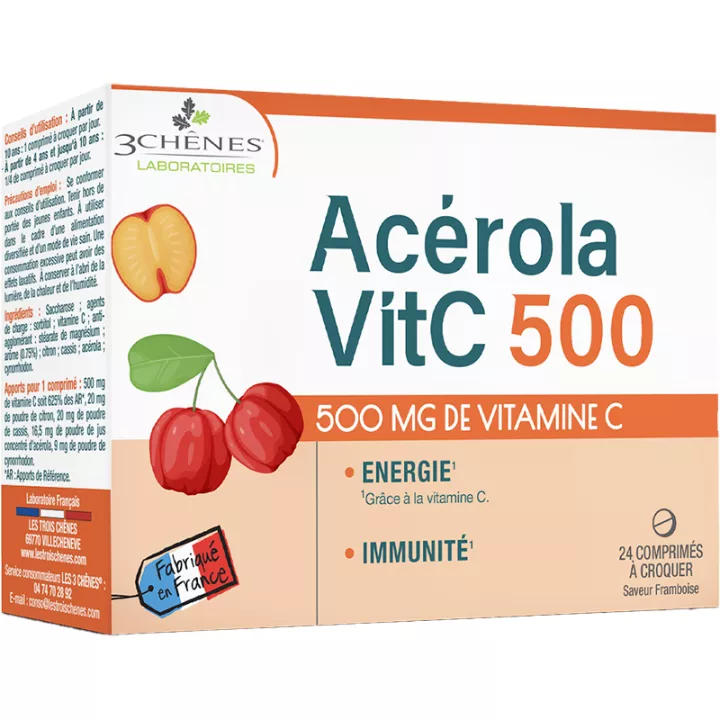 3Chênes Acerola 500 Tonus et Vitalité 24 таблетки