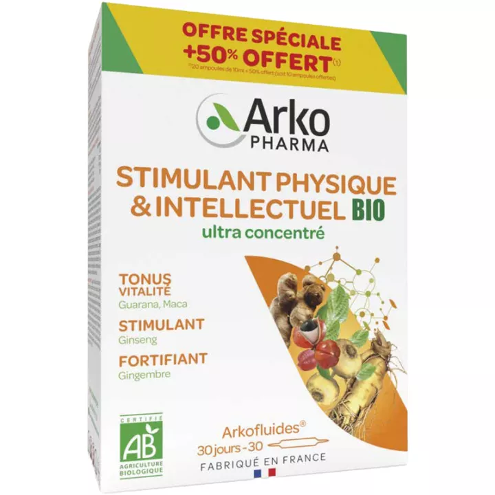 Arkofluides Stimulant Physique et Intellectuel Bio