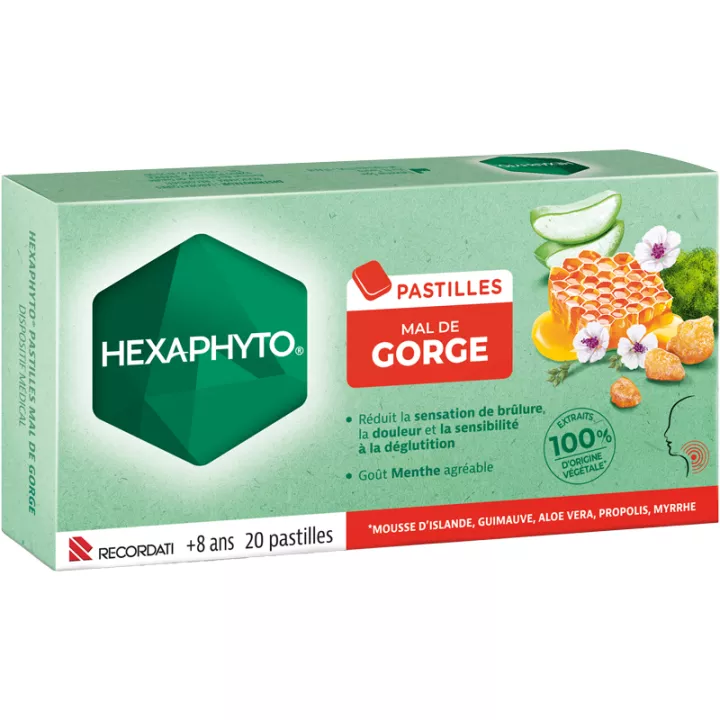 Hexaphyto Keelpijn tabletten 20 tabletten