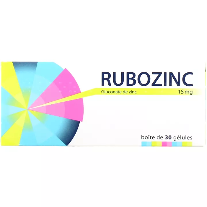 RuboZinc 15MG Zinco 30 cápsulas