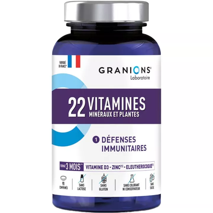 Granions 22 Vitaminas de defensa inmunitaria 90 comprimidos