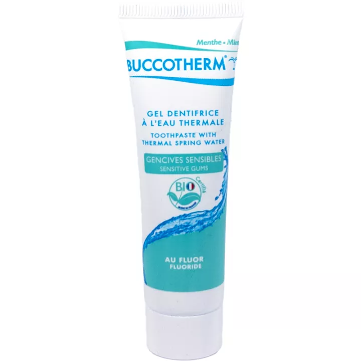 Buccotherm Organic Gel dentifricio per gengive sensibili con fluoro