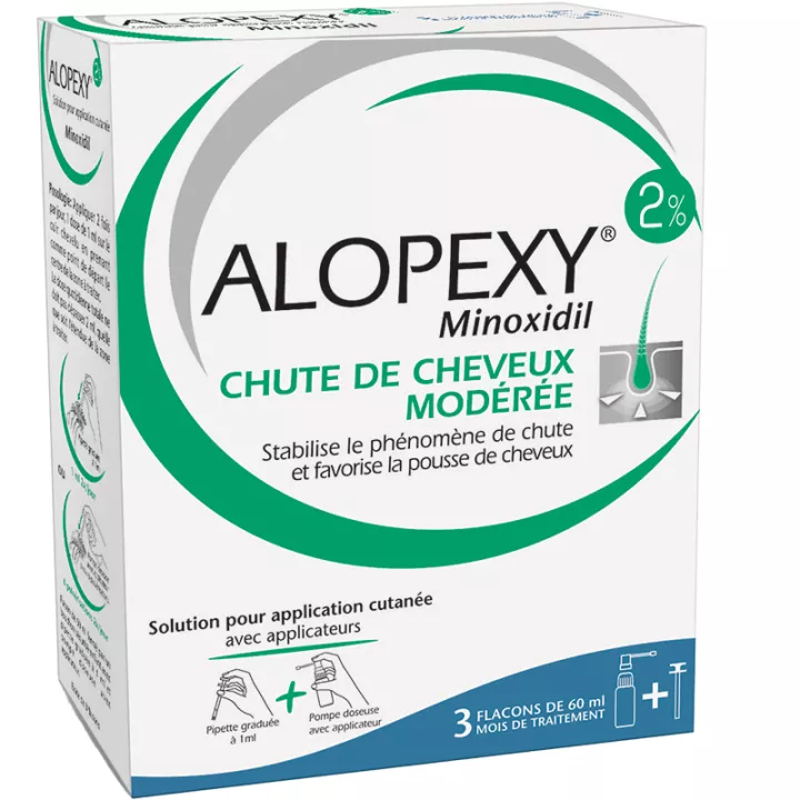 ALOPEXY 2% Облысение - выпадение волос 3x60 мл