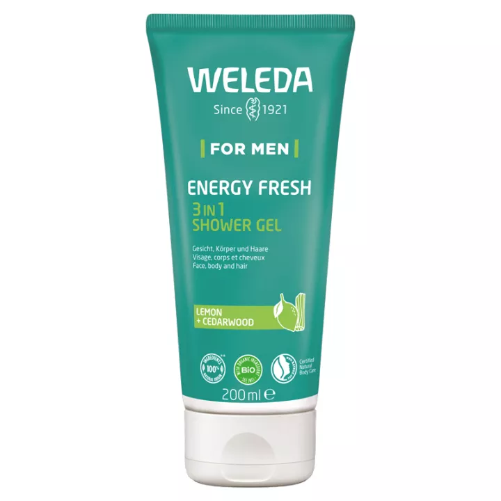 Weleda For Men Energy Fresh Lemon Cedar Shower Gel 200ml