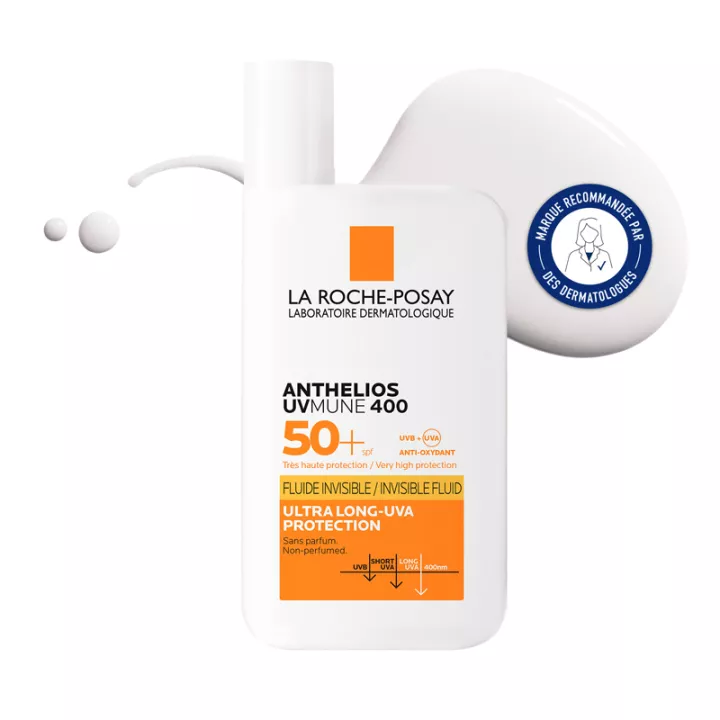 Anthelios UVMune 400 Fluido invisível sem perfume SPF50+ 50 ml