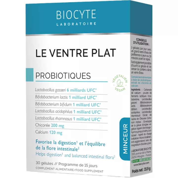 Biocyte Slimming Probiotics Barriga lisa e digestão 30 cápsulas