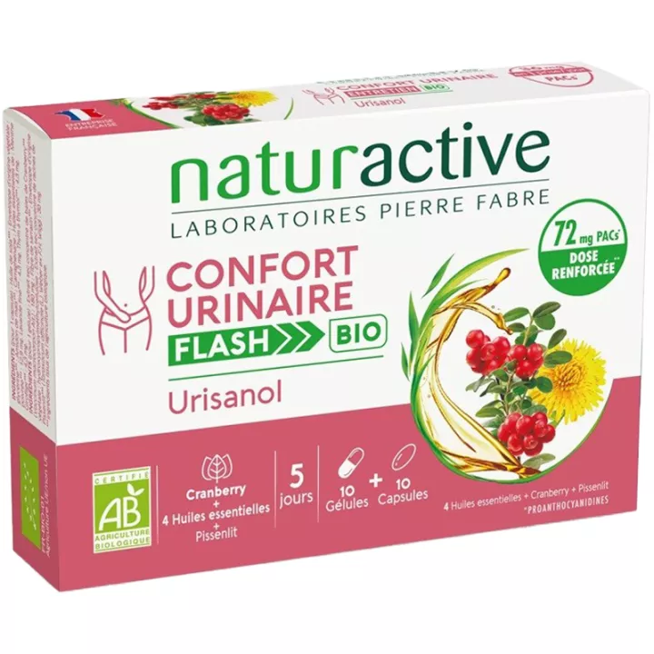 Naturactive Urinary Comfort Flash Bio Urisanol 10 Kapseln + 10 Kapseln