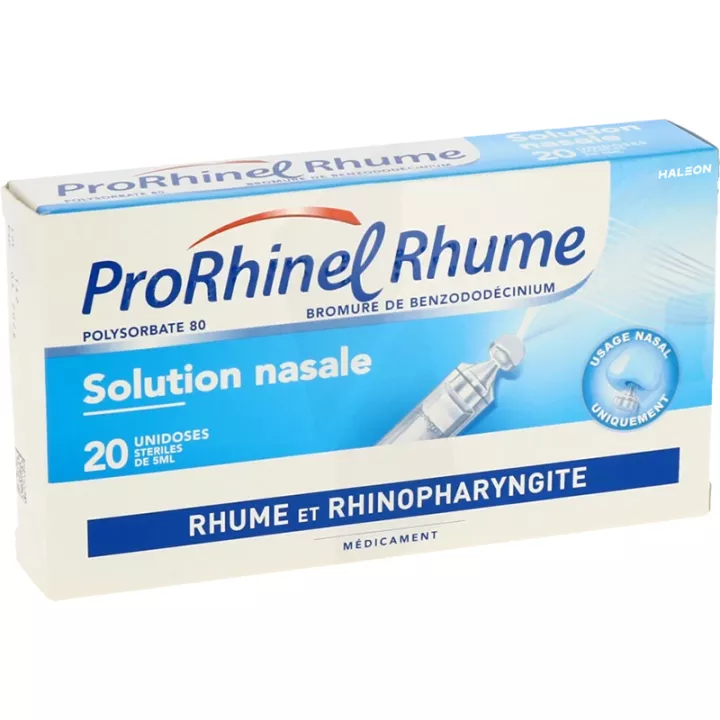 Prorhinel Rhume & Rhinopharyngite Solution Nasale 20 unidoses 5ml