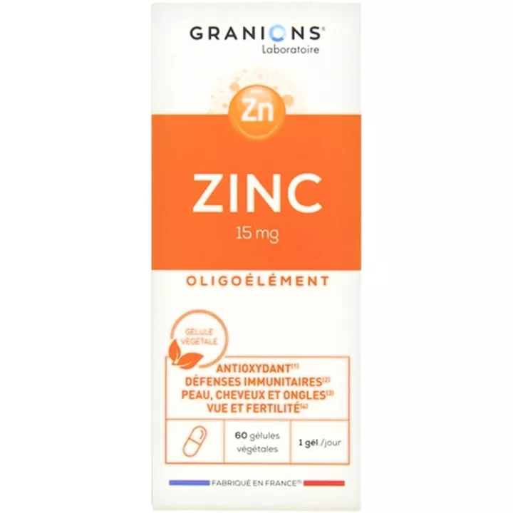 Granions Zinc 15mg Défenses Immunitaires 60 gélules