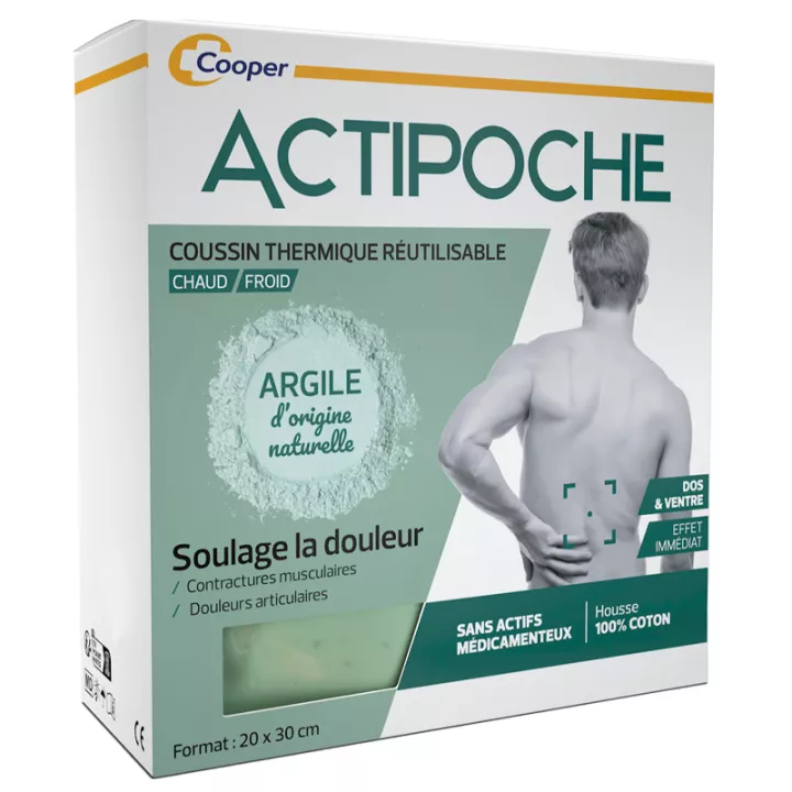 Actipoche Thermal Back Belly Pillow Clay 20 x 30 cm