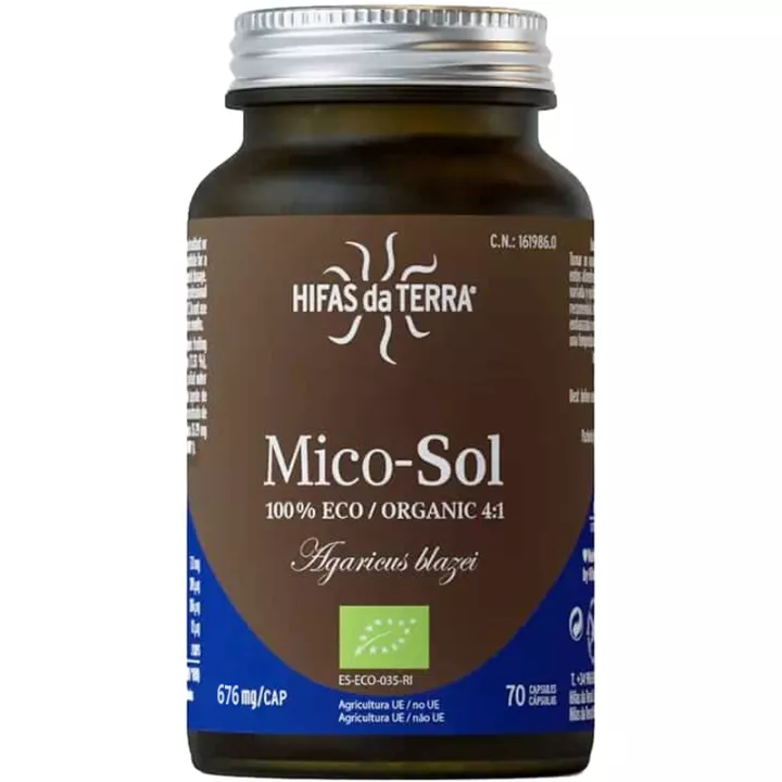 Hifas da Terra Mico-Sol Agaricus Blazei Murill 70 Capsules