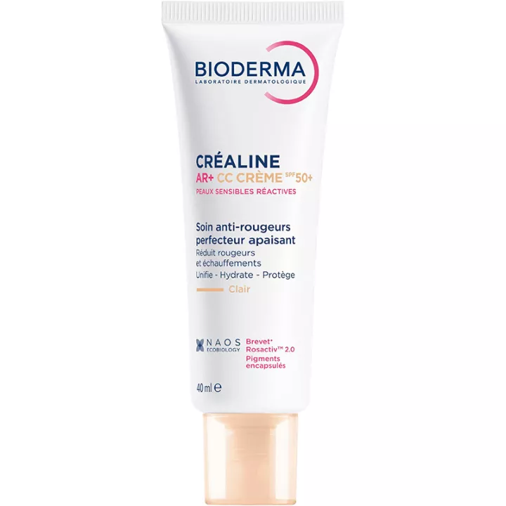 Bioderma Créaline AR+ CC Crème SPF50+ Soin Anti-Rougeurs 40 ml