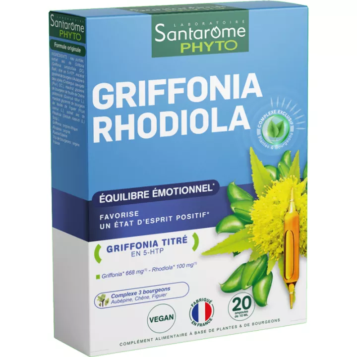 Santarome Griffonia Rhodiola 20 flesjes 10 ml