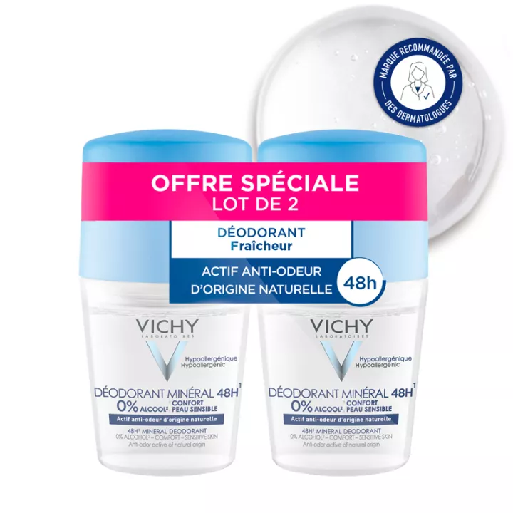 Vichy Desodorante Mineral Sin Sal Aluminio 48h Roll-On 50 ml