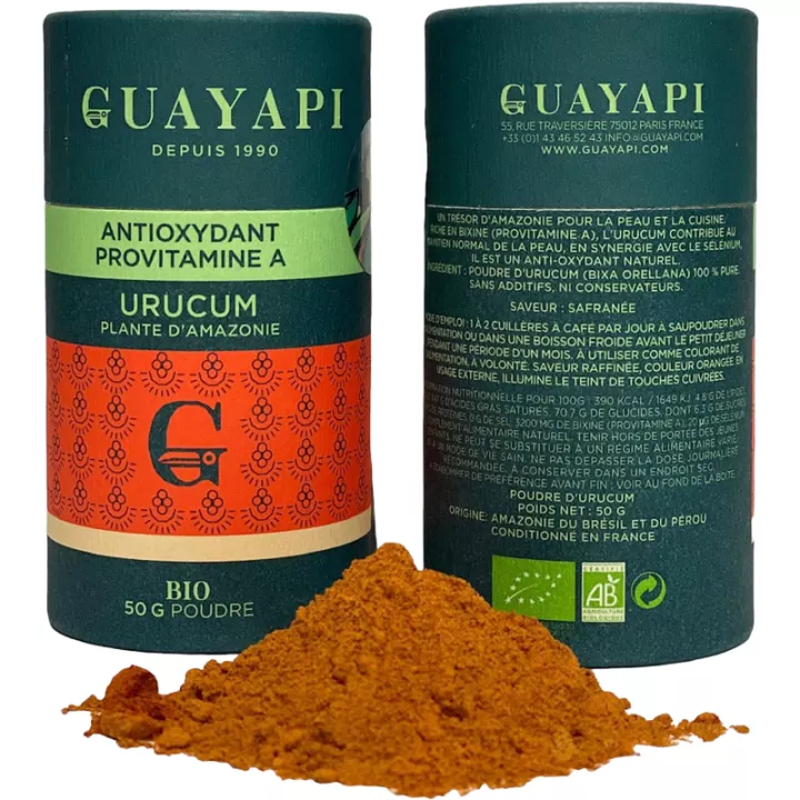 Intensificador de bronzeado orgânico Guayapi Urucum 