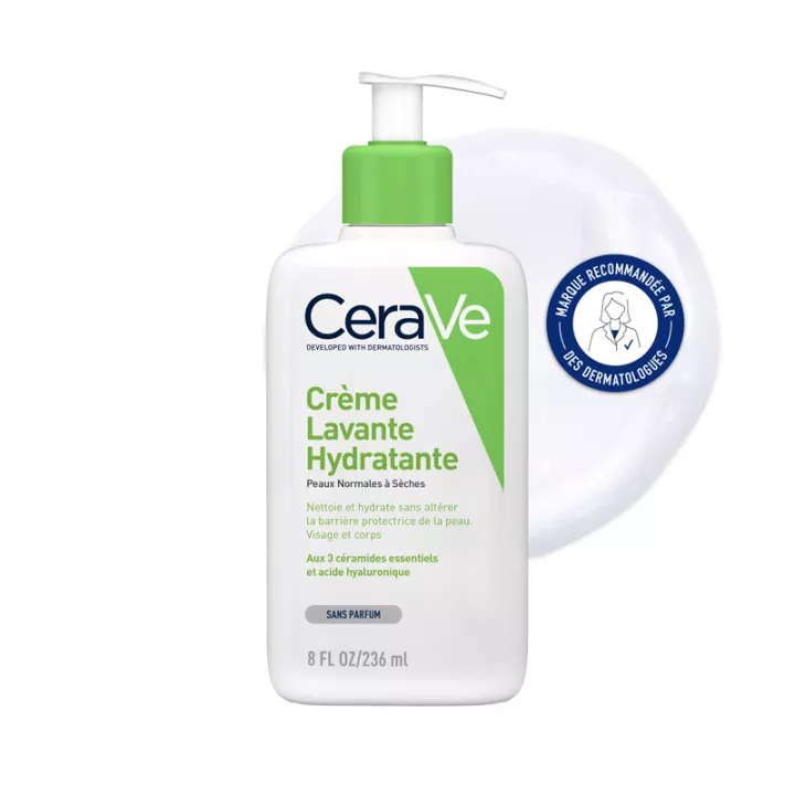 CeraVe Creme Lavante Hidratante Rosto e Corpo Pele Normal a Seca