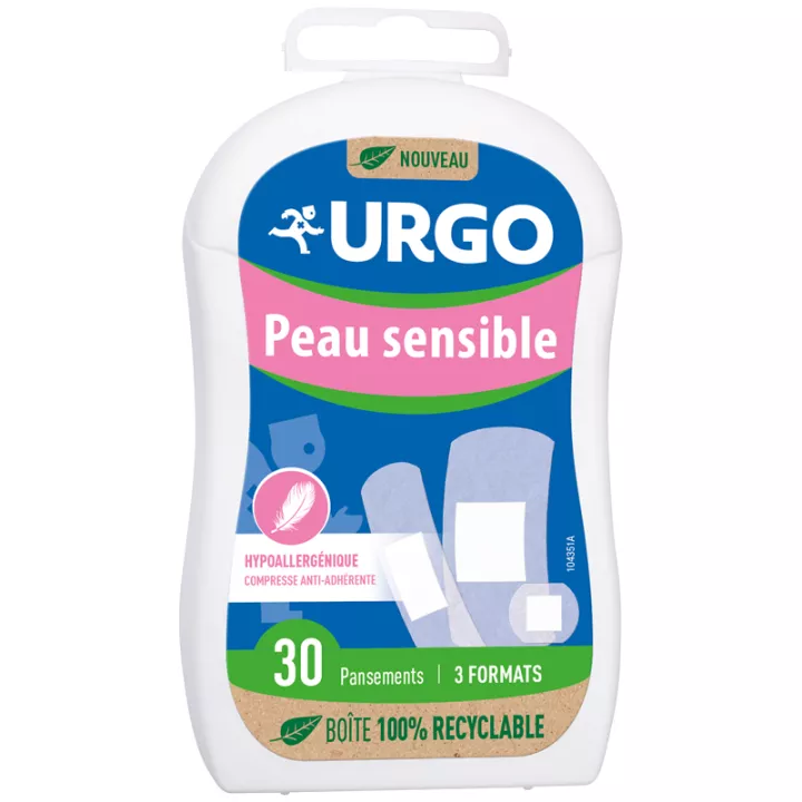 URGO dressings sensitive skin box van 30