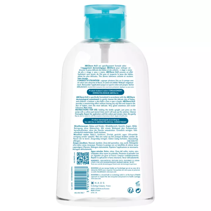 Bioderma ABCDerm H2O Baby Micellar Solution 1L