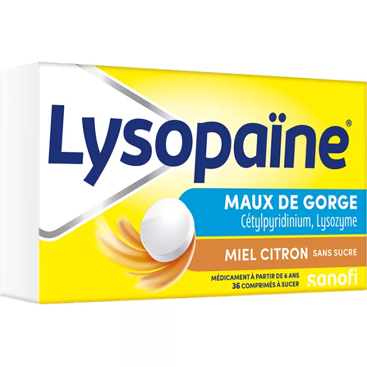 Lysopaine 36 sugar-free sucking tablets Sore throat Mouth ulcers